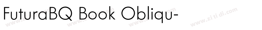 FuturaBQ Book Obliqu字体转换